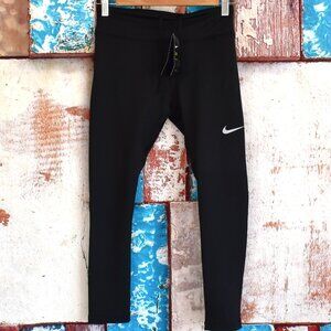 Women's Nike Running Fast Cropped Legging Tight Fit Leggings SMALL Black NEW